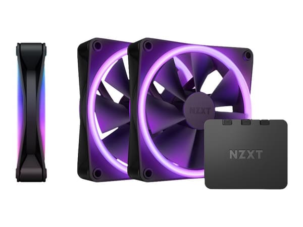 NZXT F Series F120 RGB DUO Triple Pack - Lådfläkt - 120 mm - svart (paket om 3) Svart