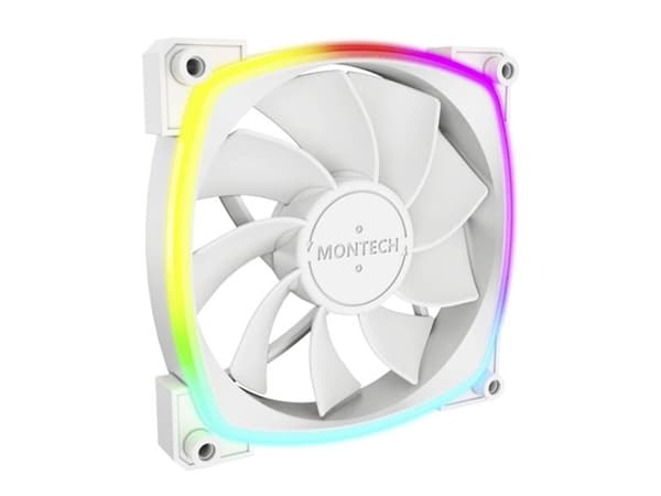 MONTECH RX120 PWM ARGB PC-kabinet-blæser Hvid, Grå (B x H x T) 120 x 120 x 25 mm Hvit