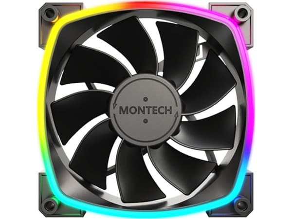 Montech RX120 PWM ARGB-fläkt - 120 mm, svart
