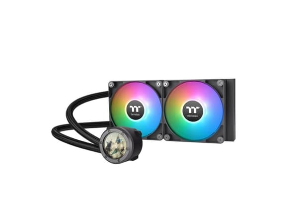 Thermaltake TH240 V2 Ultra, All-in-one-nesteenjäähdytin, 12 cm, 1500 RPM, 3000 RPM, 57,05 cfm, Musta