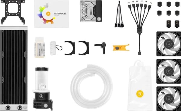 EK Water Blocks EK-Quantum Power² Kits P360 Series- Intel 1700 - Vesijäähdytyssarja täydelliselle prosessorin wakool-piirille - 360 mm jäähdytin - 3x