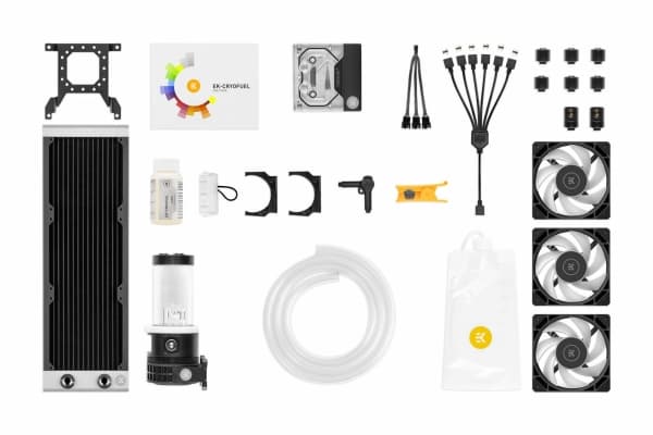 EK Water Blocks EK-Quantum Power² Kits P360 Series- Intel 1700 - Vesijäähdytyssarja täydelliselle prosessorin wakool-piirille - 360 mm jäähdytin - 3x Svart