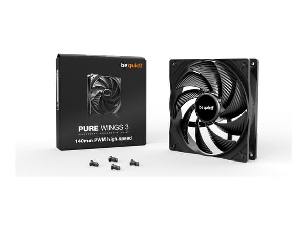 be quiet! Pure Wings 3 - High Speed - kabinettvifte - 140 mm - svart