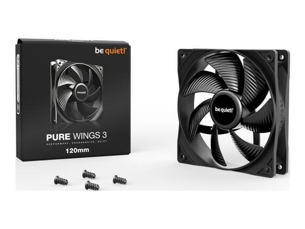 be quiet! Pure Wings 3 - Kabinettvifte - 120 mm - svart
