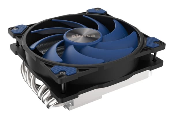 Akasa Alucia H6L - Prosessorkjøler - lavprofils - (for: LGA1156, LGA1155, LGA1150, LGA1151, AM4, LGA1200) - kobbervarmerør med aluminiumsfinner - 120