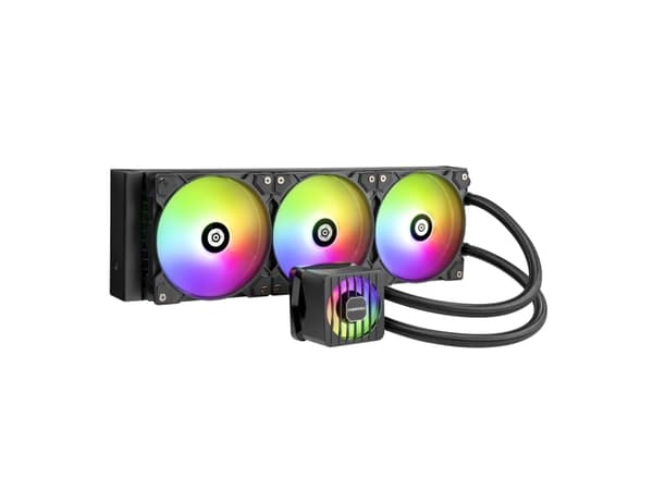 Enermax LIQMAXFLO ELC-LMF360T-ARGB - Kylsystem med vätska till processorn - 38 mm tjock värmepump - Elementstorlek: 360 mm - (för: LGA1851, LGA1700,