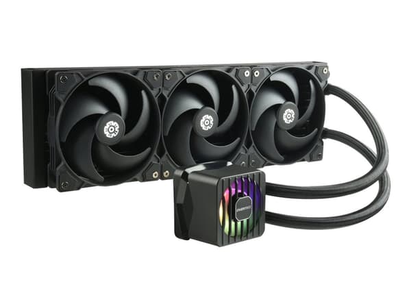 Enermax LIQMAXFLO SR, nestejäähdytyssarja, 12 cm, 500 rpm, 1800 rpm, 58,03 kuutiometriä/min, musta