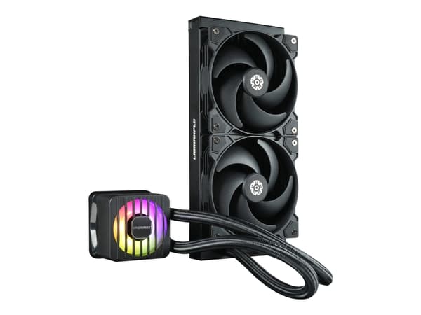 Enermax LIQMAXFLO SR, nestejäähdytyssarja, 12 cm, 500 rpm, 1800 rpm, 58,03 kuutiometriä/min, musta