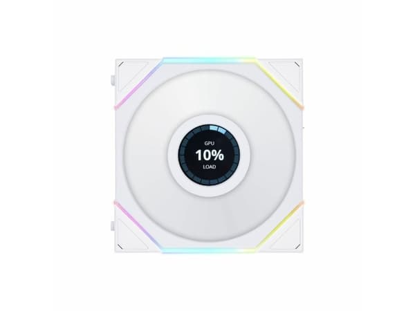 Lian Li UNI FAN TL LCD 120 Reverse Blade - Lådfläkt - med LCD-skärm - 120 mm - vit