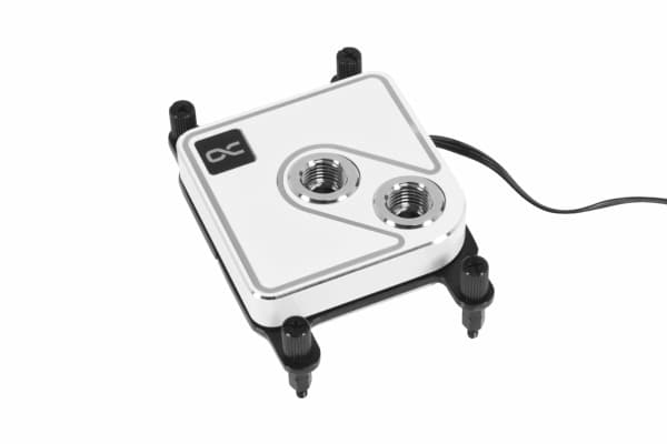 Alphacool Core 1 Aurora, Vannblokk, Messing, Kopper, Nickel, Gjennomsiktig, Hvit, 3-Pin, 1/4", 3-pin