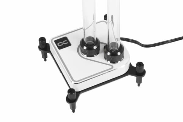 Alphacool Core 1 Aurora, Vannblokk, Messing, Kopper, Nickel, Gjennomsiktig, Hvit, 3-Pin, 1/4", 3-pin