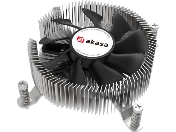 Akasa AK-CC6616HP01, Luftkjøler, 7,5 cm, 60 RPM, 3000 RPM, Aluminium, Sort