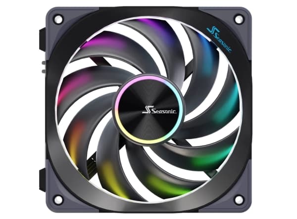 Seasonic MagFlow ARGB, Vifte, 12 cm, 2000 RPM, Sort Sort