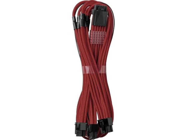 CableMod C-Series PRO ModMesh 12VHPWR til 3x PCI-e kabler for Corsair - 60cm, mørkerød