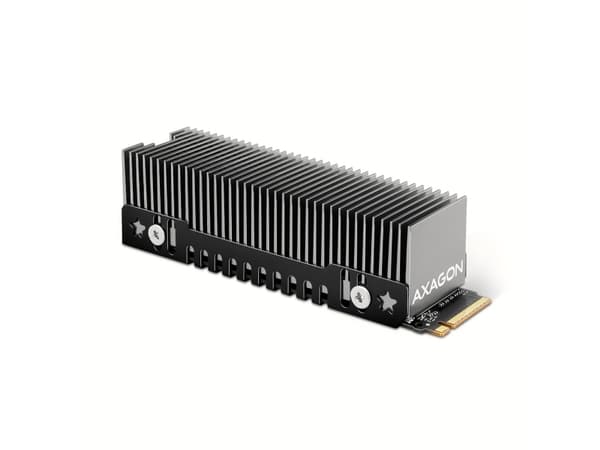 Axagon CLR-M2XT M.2 SSD Passivkühler Aluminium - 2280, Kjøleribbe/Radiator, Sort, Grå Sort, Grå