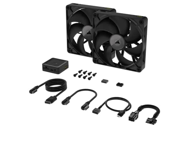 CORSAIR iCUE Link RX140 Twin Starter Kit - Kabinettvifte - 140 mm (en pakke 2)