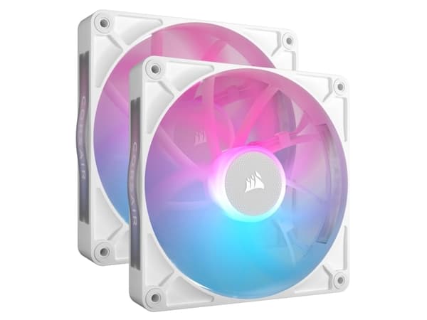CORSAIR iCUE Link RX140 RGB Twin Starter Kit - Kabinettvifte - 140 mm - hvit (en pakke 2)