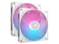 Miniatyrbilde 2 av 5: CORSAIR iCUE Link RX140 RGB Twin Starter Kit - Kabinettvifte - 140 mm - hvit (en pakke 2)