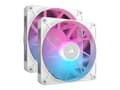 Miniatyrbilde 1 av 5: CORSAIR iCUE Link RX140 RGB Twin Starter Kit - Kabinettvifte - 140 mm - hvit (en pakke 2)