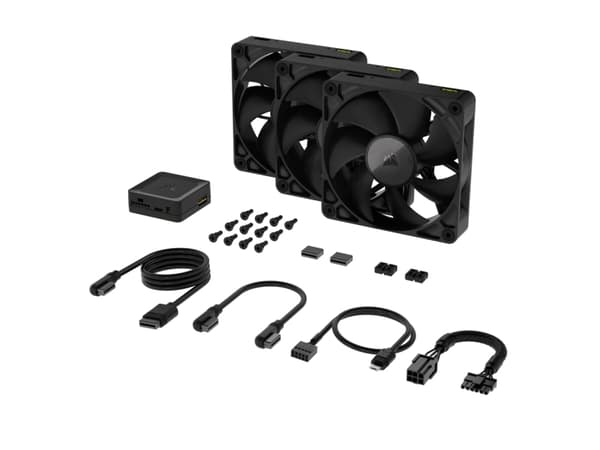 CORSAIR iCUE Link RX120 Triple Starter Kit - Kabinettvifte - 120 mm (en pakke 3)