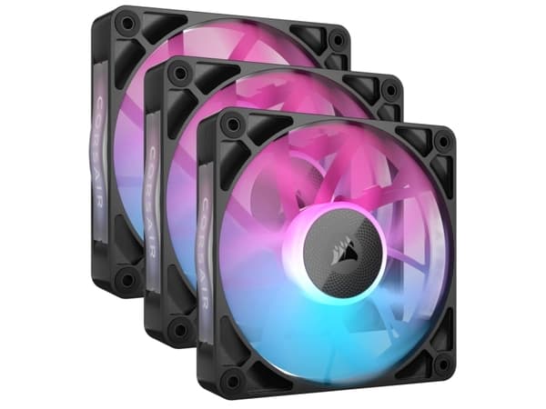 CORSAIR iCUE Link RX120 RGB Triple Starter Kit - Kabinettvifte - 120 mm - svart (en pakke 3)