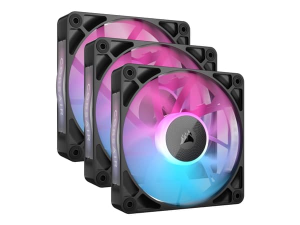 CORSAIR iCUE Link RX120 RGB Triple Starter Kit - Kabinettvifte - 120 mm - svart (en pakke 3)