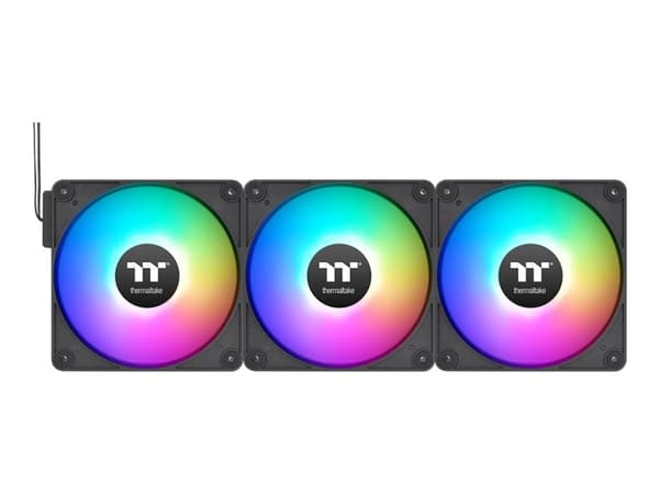 Thermaltake CT120 EX ARGB Sync - Kabinettvifte - 120 mm (en pakke 3) Sort, Hvit