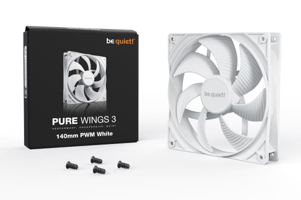 be quiet! Pure Wings 3 - Kabinettvifte - PWM - 140 mm - hvit