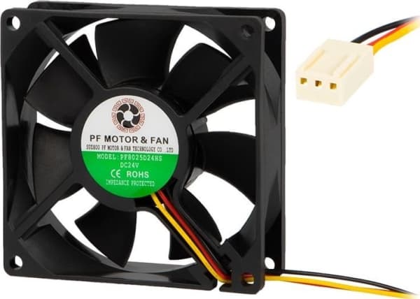 Blåsevifte 80x25mm 24V glidende
