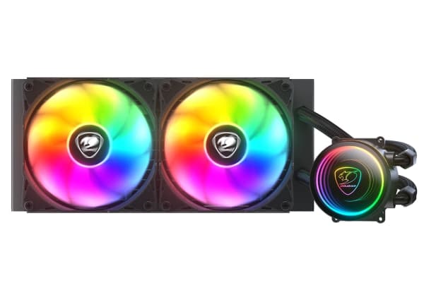 COUGAR Gaming Poseidon Elite ARGB 240, Alt-i-ett væskekjøler, Sort Sort