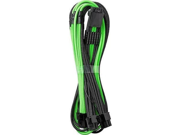 CableMod C-Series PRO ModMesh 12VHPWR to 3x PCI-e Kabel for Corsair - 60cm, black/light green