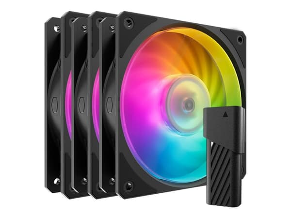 Cooler Master Mobius 120P ARGB - Boksviftesett - 120 mm - svart (en pakke 3) Sort