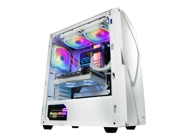 Enermax Aquafusion ADV series ELC-AQFA240-SQA-W - Kylsystem med vätska till processorn - 240mm cpu liquid cooler - (för: LGA1366, AM3+, LGA2011, FM1, Vit