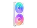 Miniatyrbild 1 av 5: NZXT F Series F240 RGB Core - Fläktenhet med enkel ram - 120 mm - matt vit