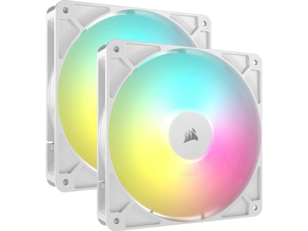 CORSAIR RS140 ARGB Dual Pack - Kabinettvifte - 140 mm - hvit (en pakke 2)