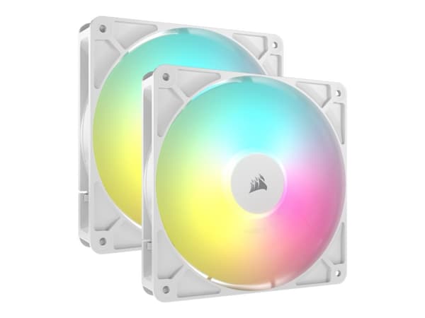 CORSAIR RS140 ARGB Dual Pack - Kabinettvifte - 140 mm - hvit (en pakke 2) Hvit