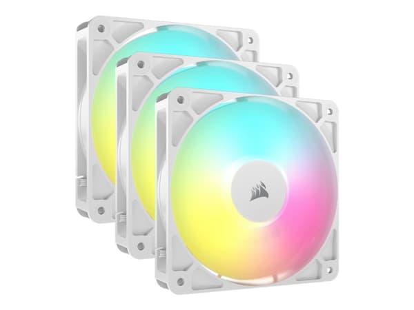 CORSAIR RS120 ARGB Triple Pack - Kabinettvifte - 120 mm - hvit (en pakke 3) Hvit