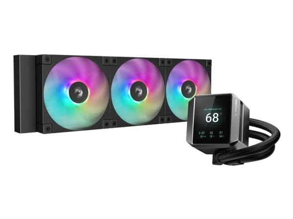 DeepCool MYSTIQUE 360 ARGB, All-in-one liquid cooler, 12 cm, 600 RPM, 2400 RPM, Black musta