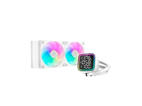 DeepCool LD240, Alt-i-ett væskekjøler, 12 cm, Hvit