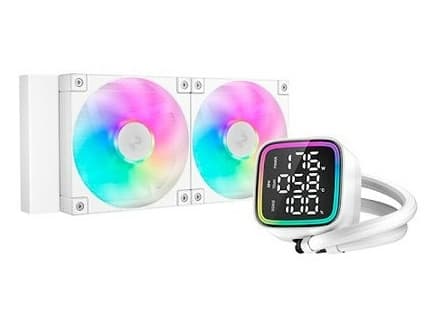 DeepCool LD240, Alt-i-ett væskekjøler, 12 cm, Hvit Hvit