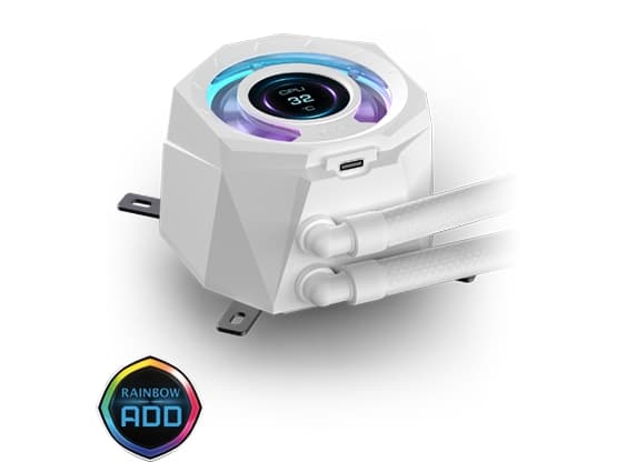 RAIJINTEK Cyclops 360, All-in-one liquid cooler, 12 cm, 800 RPM, 2200 RPM, White