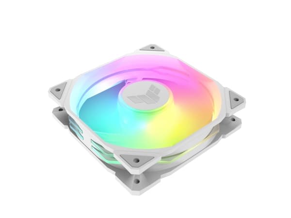 ASUS TUF GAMING TR120 ARGB REVERSE 3IN1 White, Luftkjøler, 12 cm, 2000 RPM, Hvit