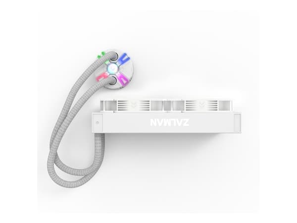 Zalman Reserator5 Z24 ARGB WHITE, alt-i-ett væskekjøler, 12 cm, hvit
