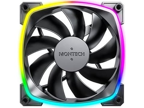 Montech AX120 PWM ARGB-fläkt, 3-pack, svart - 120 mm