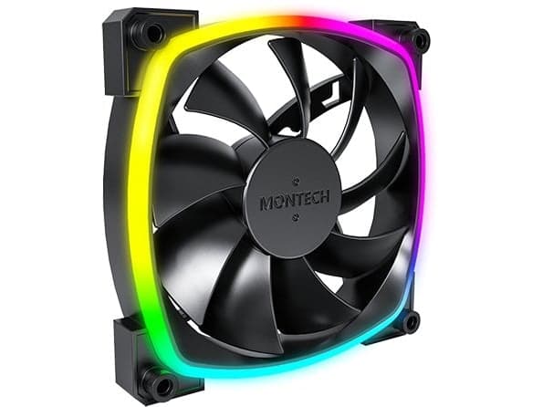 MONTECH AX120 PWM ARGB PC-chassifläkt Svart (B x H x D) 120 x 120 x 25 mm