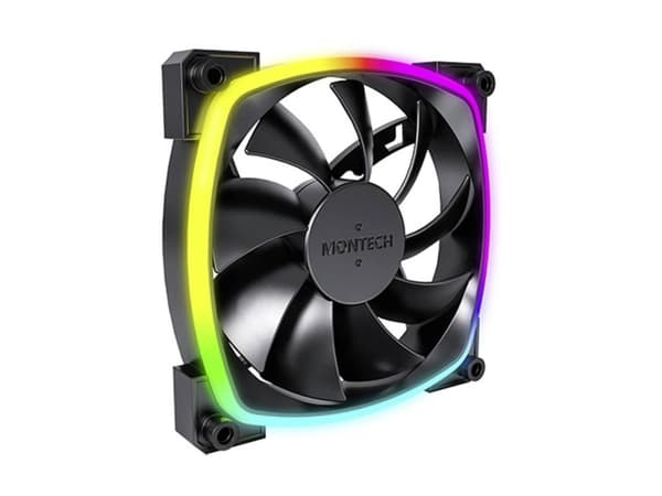 MONTECH AX120 PWM ARGB PC-chassifläkt Svart (B x H x D) 120 x 120 x 25 mm