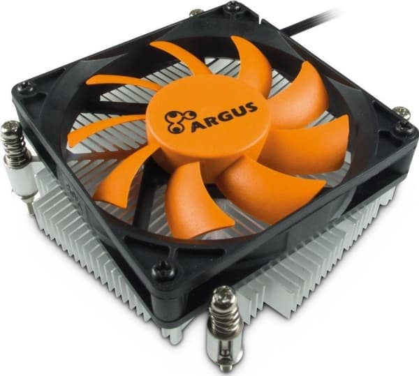 Dynatron Argus T-200 Processor Cooler 8 cm Black, Orange Svart, Orange