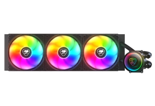 COUGAR Gaming CGR-PSDELRGB-B-360, Alt-i-ett væskekjøler, 12 cm, 500 RPM, 2200 RPM, Sort Sort