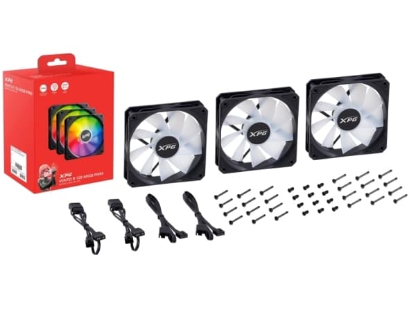 XPG VENTO R 120 ARGB PWM, Vifte, 12 cm, 300 RPM, 1650 RPM, Sort