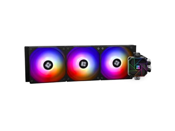 Thermalright Aqua Elite 360 V3, Allt-i-ett vätskekylare, 12 cm, 66,17 cfm, Svart Svart